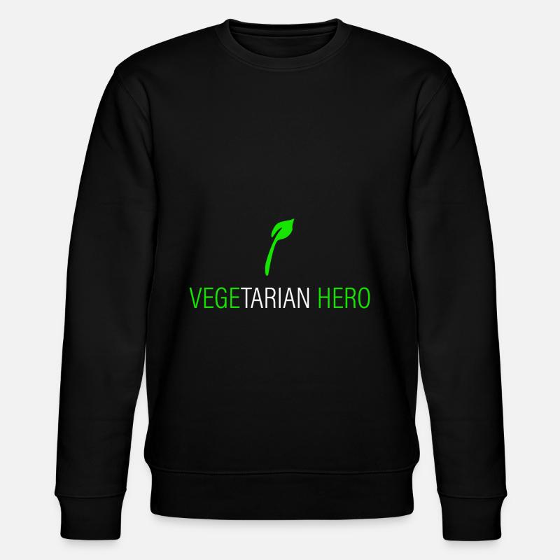 vegetarischer Held - Stanley/Stella Unisex Bio-Sweatshirt CHANGER  - Schwarz
