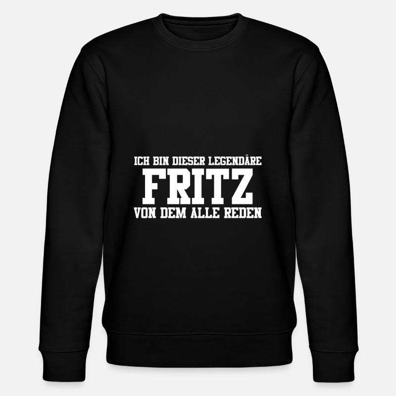 Fritz Name Design - Stanley/Stella Unisex Bio-Sweatshirt CHANGER  - Schwarz