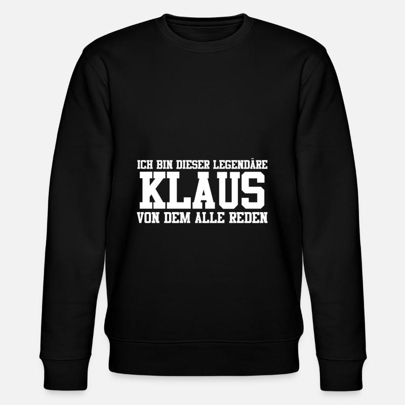 Klaus Name Design - Stanley/Stella Unisex Bio-Sweatshirt CHANGER  - Schwarz