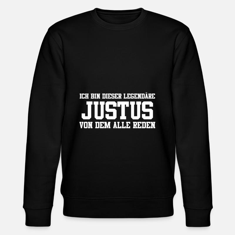 Justus Name Design - Stanley/Stella Unisex Bio-Sweatshirt CHANGER  - Schwarz