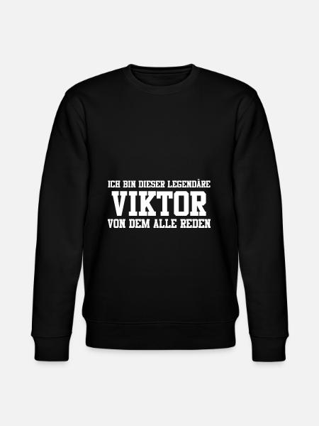 Viktor Name Design - Stanley/Stella Unisex Bio-Sweatshirt CHANGER  - Schwarz