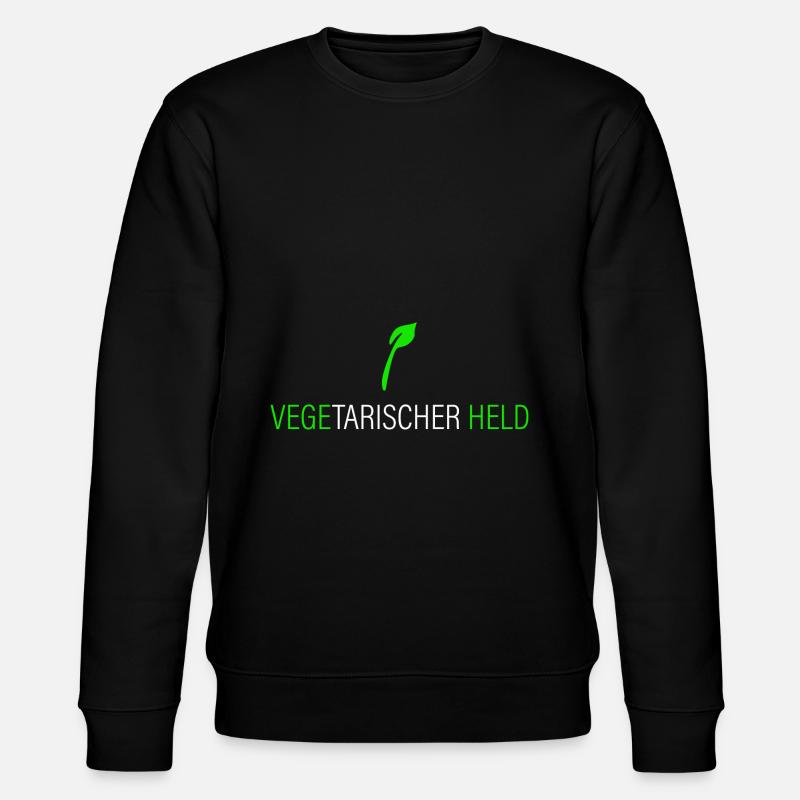 Vegetarischer Held - Stanley/Stella Unisex Bio-Sweatshirt CHANGER  - Schwarz