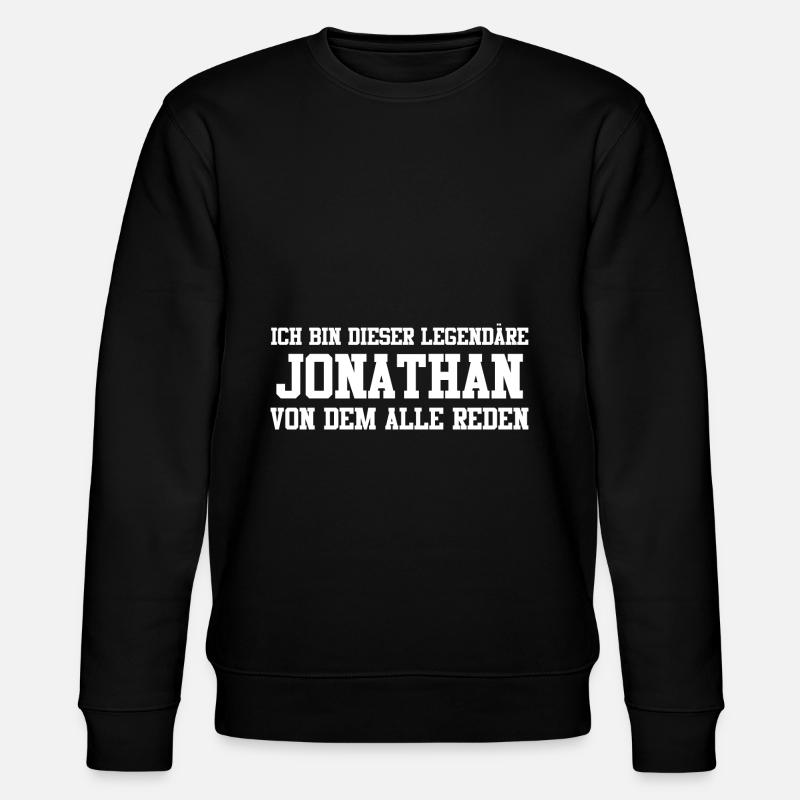 Jonathan Name Design - Stanley/Stella Unisex Bio-Sweatshirt CHANGER - Schwarz