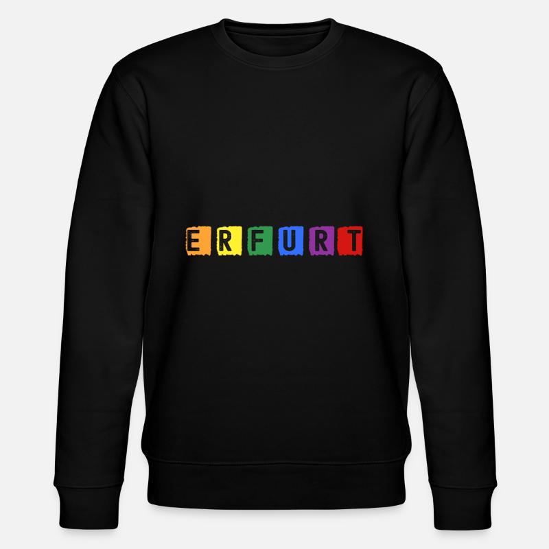 Erfurt Thüringen Skyline - Stanley/Stella Unisex Bio-Sweatshirt CHANGER  - Schwarz
