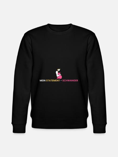 Mein Statement - schwanger - Stanley/Stella Unisex Bio-Sweatshirt CHANGER - Schwarz
