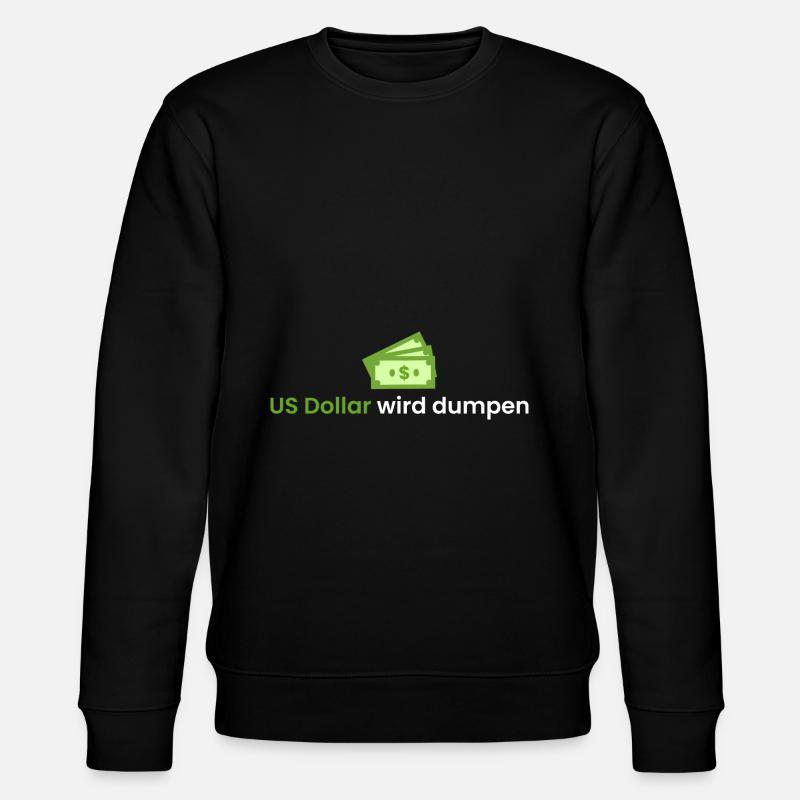 US Dollar wird dumpen - Stanley/Stella Unisex Bio-Sweatshirt CHANGER  - Schwarz