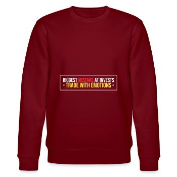 biggest mistake at Invests - Stanley/Stella CHANGER Unisex Organic Sweatshirt - burgundy - Front - Nik (191cm) & Marisol (170cm)