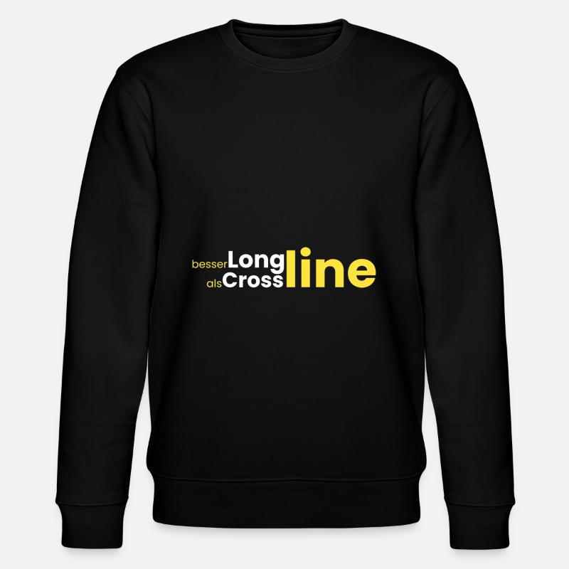 better longline than crossline - Stanley/Stella CHANGER Unisex Organic Sweatshirt - black