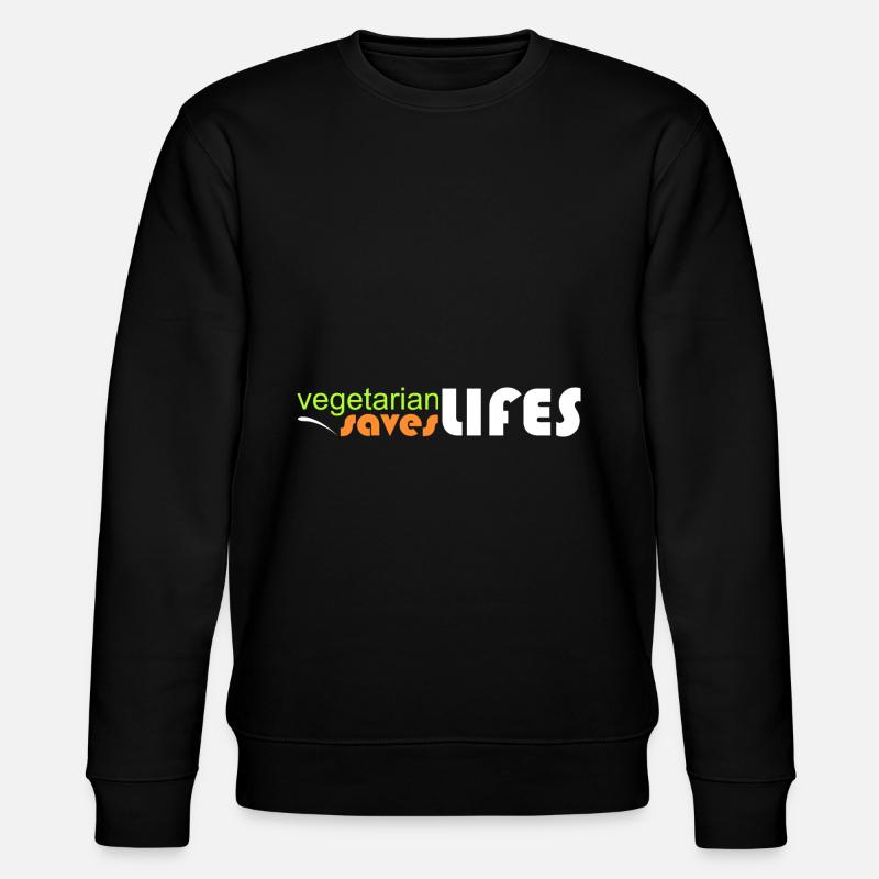 végétarien - sauve des vies - Sweat bio CHANGER Stanley/Stella Unisexe - noir