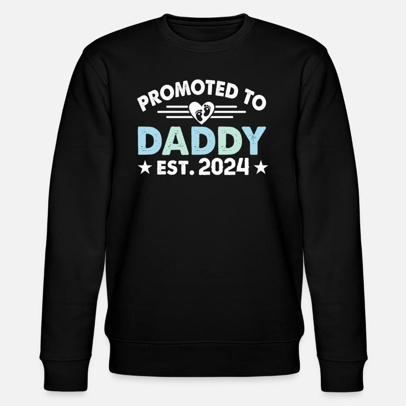 daddy to be 2024 - Stanley/Stella CHANGER Unisex Organic Sweatshirt - black