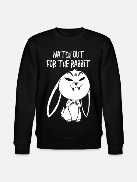 Lapin vampire blanc (anglais) - Sweat bio CHANGER Stanley/Stella Unisexe - noir