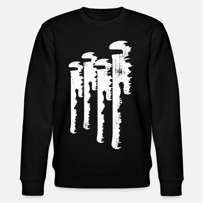 Water Pipe Wrench Drawing - Stanley/Stella CHANGER Unisex Organic Sweatshirt - black