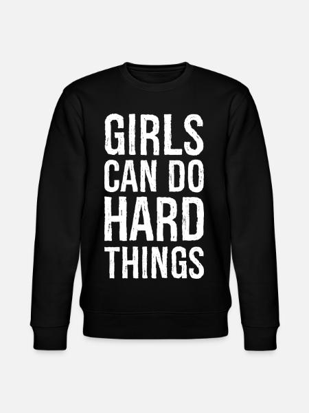 Mädchen können harte Dinge tun - Stanley/Stella Unisex Bio-Sweatshirt CHANGER - Schwarz