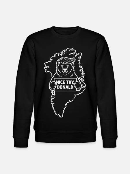 Greenland: Nice try, Donald - Stanley/Stella CHANGER Unisex Organic Sweatshirt - black