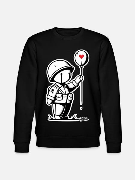 Loving Tiny Soldier Balloon - Stanley/Stella CHANGER Unisex Organic Sweatshirt - black