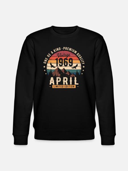 Millésime Anniversaire Avril 1969 April 1969 - Sweat bio CHANGER Stanley/Stella Unisexe - noir