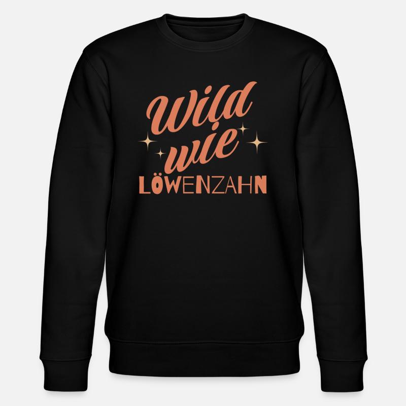 Wild Löwenzahn Script - Stanley/Stella Unisex Bio-Sweatshirt CHANGER - Schwarz