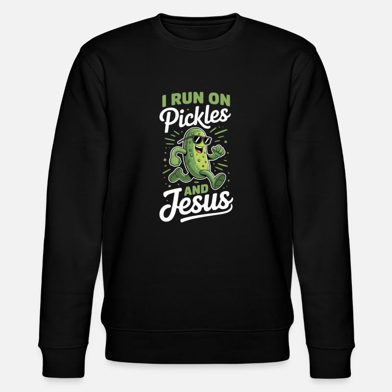 Gurke Jesus Glaube Christ - Stanley/Stella Unisex Bio-Sweatshirt CHANGER  - Schwarz