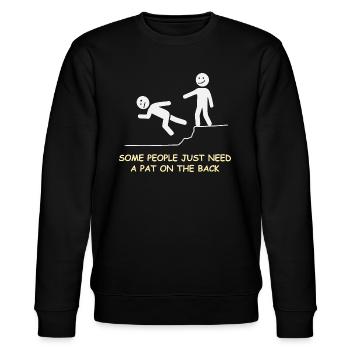 Klaps auf die Schulter - Stanley/Stella Unisex Bio-Sweatshirt CHANGER  - Schwarz - Vorne - Nik (191cm) & Marisol (170cm)
