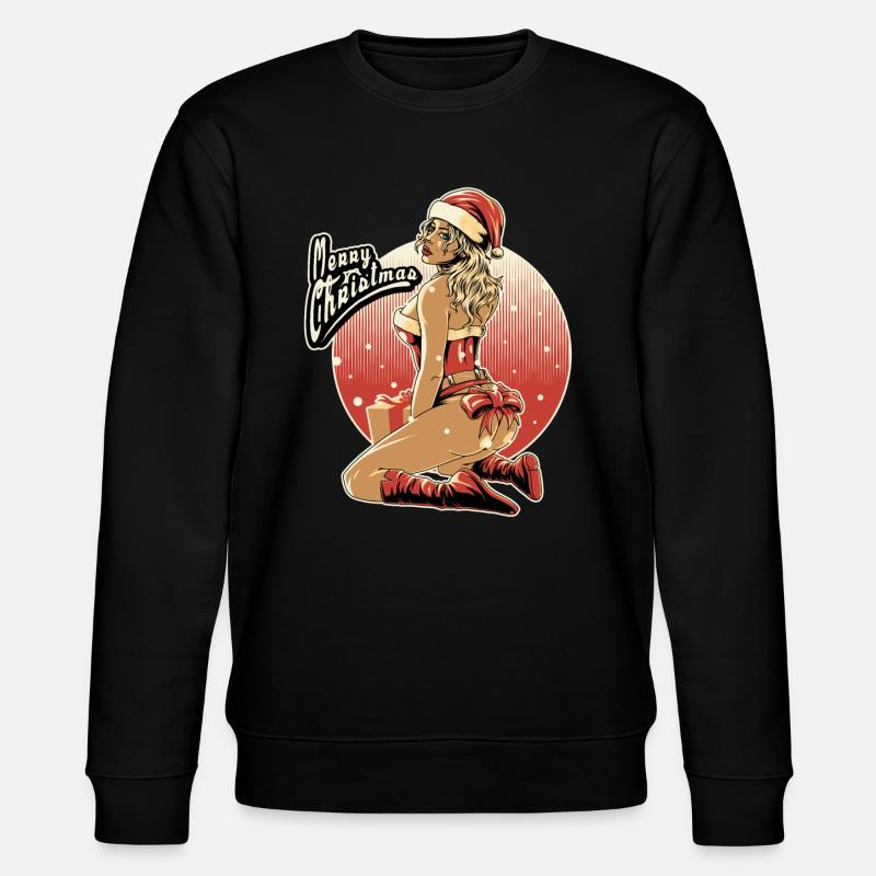 Xmas-pin-up-final-file - Rahmenlos design gift - Sweat bio CHANGER Stanley/Stella Unisexe - noir