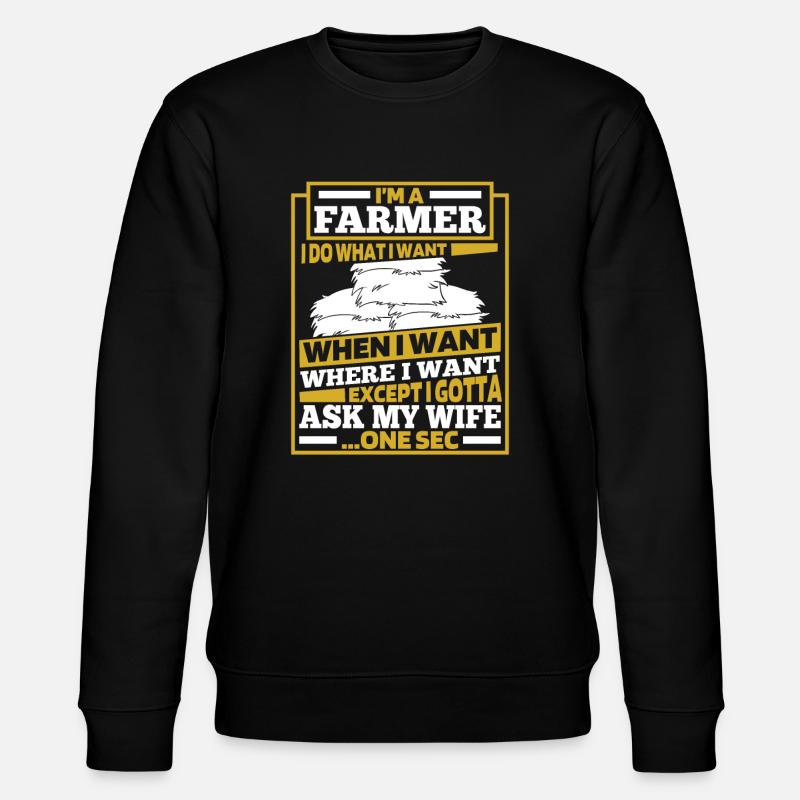 Farmer Farmer - Stanley/Stella CHANGER Unisex Organic Sweatshirt - black