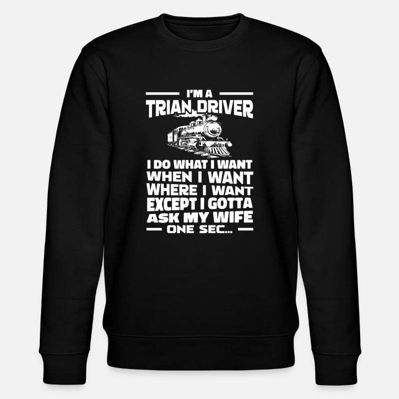 Train Driver Train Driver - Stanley/Stella CHANGER Unisex Organic Sweatshirt - black