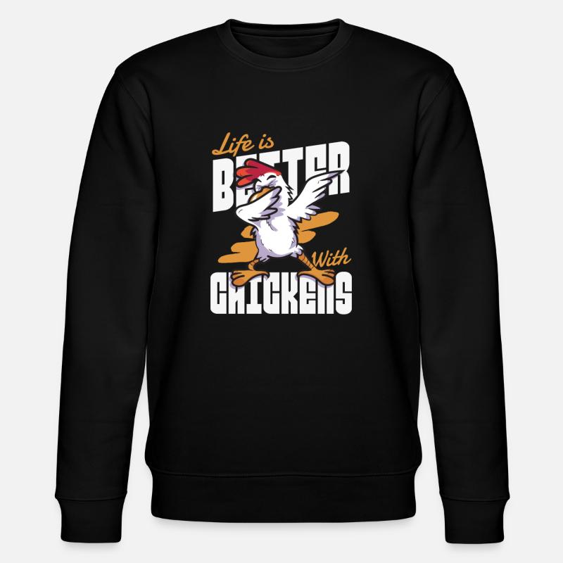 Dabbing Dab Chicken Dancing Dance Dabbing Gift - Stanley/Stella CHANGER Unisex Organic Sweatshirt - black