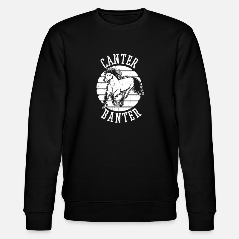 Pferd Reitsport - Stanley/Stella Unisex Bio-Sweatshirt CHANGER  - Schwarz
