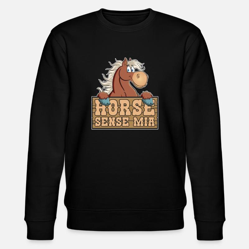 Pferd Reitsport - Stanley/Stella Unisex Bio-Sweatshirt CHANGER  - Schwarz