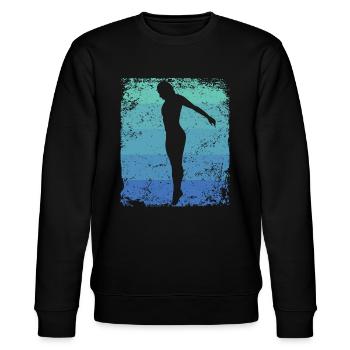 Diving, Artistic Jumping, Synchronized Diving - Stanley/Stella CHANGER Unisex Organic Sweatshirt - black - Front - Nik (191cm) & Marisol (170cm)