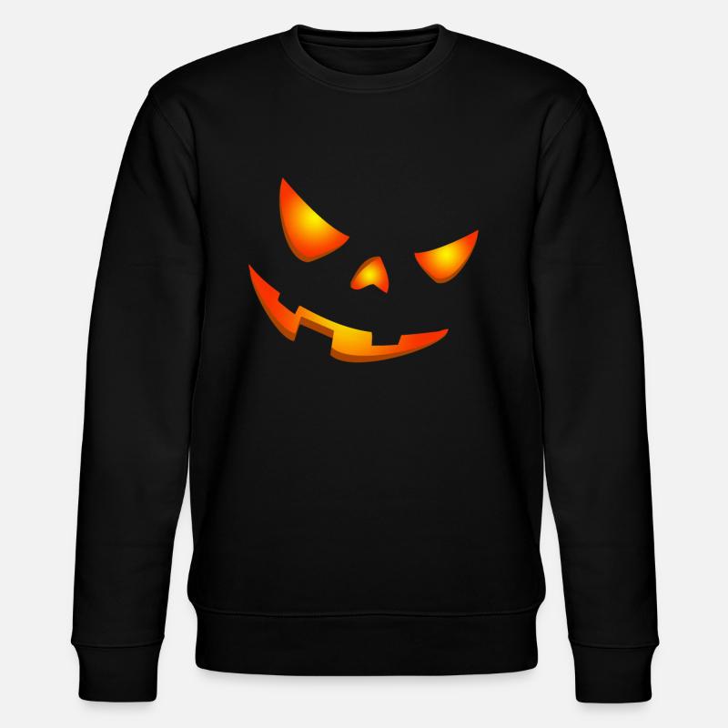 Joyeux visage de citrouille d’Halloween - Sweat bio CHANGER Stanley/Stella Unisexe - noir