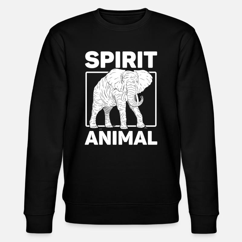 éléphant rétro Animal Design - Sweat bio CHANGER Stanley/Stella Unisexe - noir