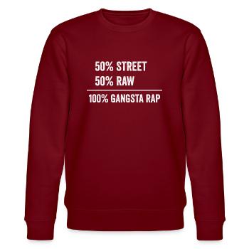Gangsta Rap - Stanley/Stella Unisex Bio-Sweatshirt CHANGER  - Burgunderrot - Vorne - Nik (191cm) & Marisol (170cm)