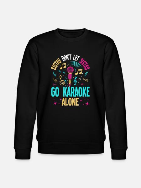 Funny Karaoke singer - Stanley/Stella CHANGER Unisex Organic Sweatshirt - black
