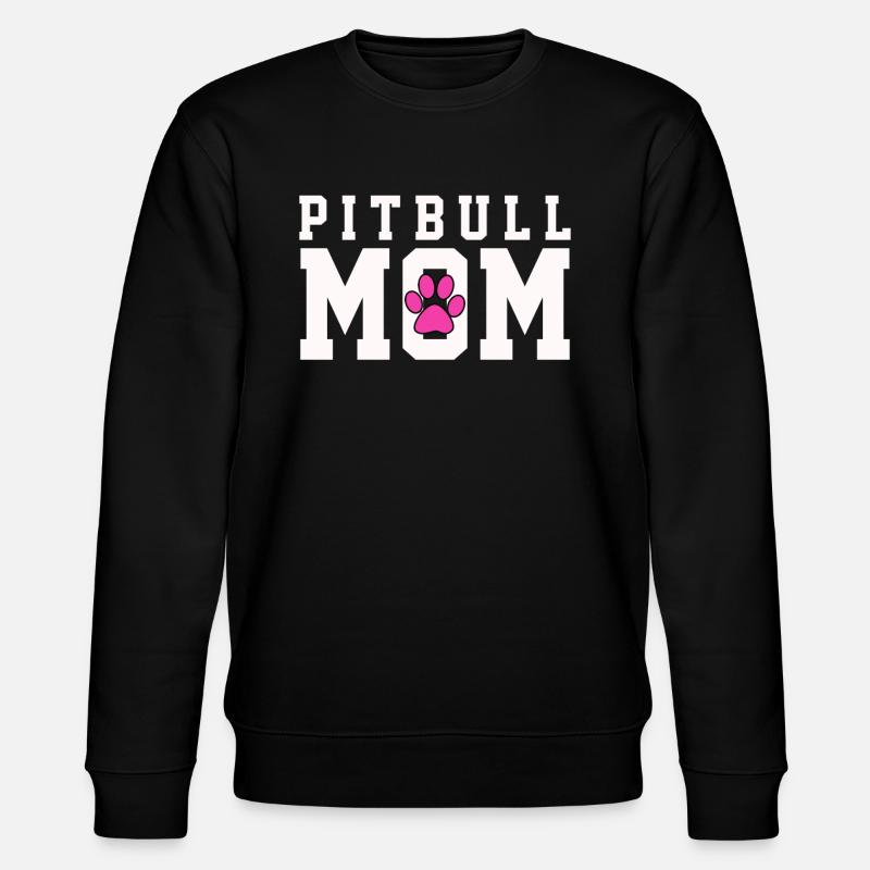 Pitbull-Mutter-Design für Wilde und Liebevolle - Stanley/Stella Unisex Bio-Sweatshirt CHANGER - Schwarz