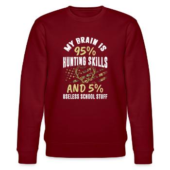 Hunting kid - Stanley/Stella CHANGER Unisex Organic Sweatshirt - burgundy - Front - Nik (191cm) & Marisol (170cm)