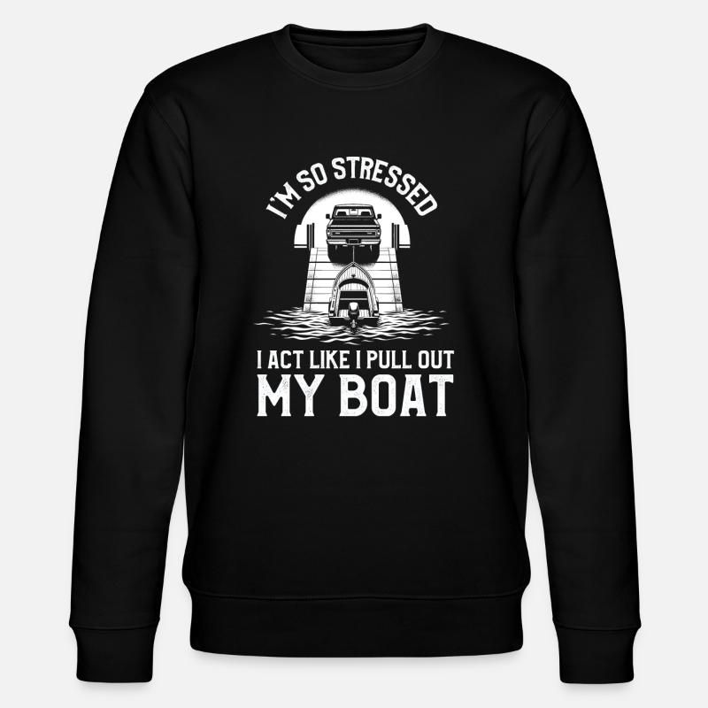 Boating Boat Captain - Stanley/Stella CHANGER Unisex Organic Sweatshirt - black