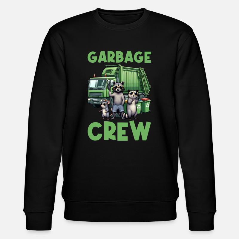 Garbage Truck Trashman - Stanley/Stella Unisex Bio-Sweatshirt CHANGER  - Schwarz