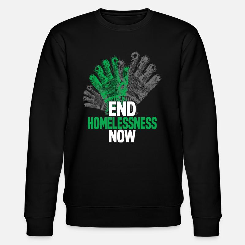 Homeless Awareness - Stanley/Stella Unisex Bio-Sweatshirt CHANGER  - Schwarz