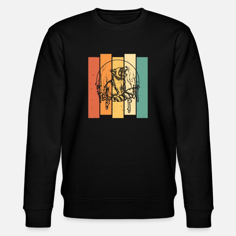 Waschbär Moon Howling - Stanley/Stella Unisex Bio-Sweatshirt CHANGER  - Schwarz