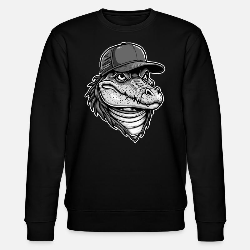 Cool Alligator - Stanley/Stella CHANGER Unisex Organic Sweatshirt - black