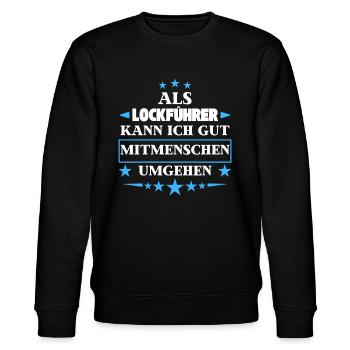 To act as a lure around fellow human beings. - Stanley/Stella CHANGER Unisex Organic Sweatshirt - black - Front - Nik (191cm) & Marisol (170cm)