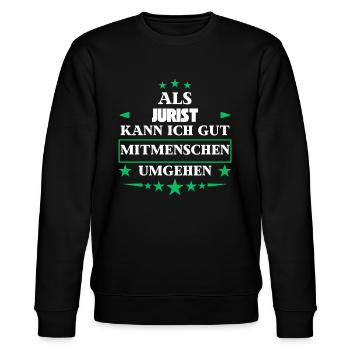 Traiter avec ses semblables en tant qu'avocat. - Sweat bio CHANGER Stanley/Stella Unisexe - noir - Devant - Nik (191cm) & Marisol (170cm)
