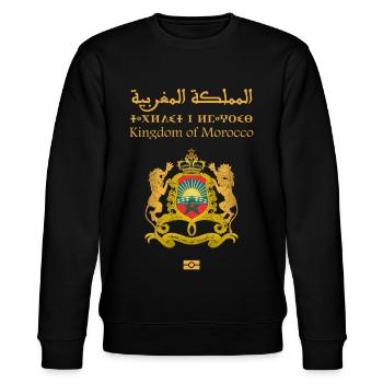 Marokkanischer Pass - Stanley/Stella Unisex Bio-Sweatshirt CHANGER  - Schwarz - Vorne - Nik (191cm) & Marisol (170cm)