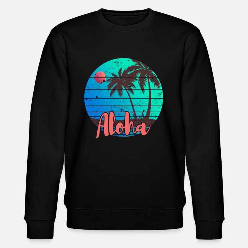 Aloha - Stanley/Stella Unisex Bio-Sweatshirt CHANGER  - Schwarz