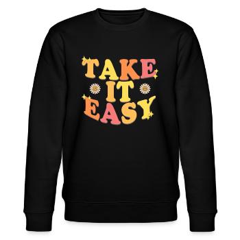 Take It Easy - Stanley/Stella Unisex Bio-Sweatshirt CHANGER  - Schwarz - Vorne - Nik (191cm) & Marisol (170cm)