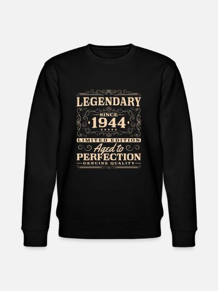 Jahrgang 1944 geboren Vintage Geburtstag Männer - Stanley/Stella Unisex Bio-Sweatshirt CHANGER - Schwarz