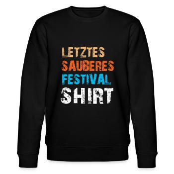 Festival Konzert Party Techno Rave Trance Geschenk - Stanley/Stella Unisex Bio-Sweatshirt CHANGER  - Schwarz - Vorne - Nik (191cm) & Marisol (170cm)