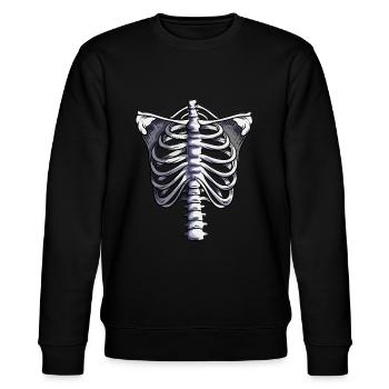 Poitrine squelettique Torse Os Halloween Outfit - Sweat bio CHANGER Stanley/Stella Unisexe - noir - Devant - Nik (191cm) & Marisol (170cm)