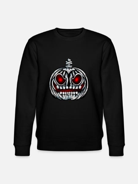 Skeleton Pumpkin Luminous Skeleton Halloween - Stanley/Stella CHANGER Unisex Organic Sweatshirt - black